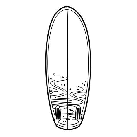 Surfboard Outline Drawing