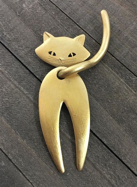 Vintage Jj Cat Two Piece Metal Brooch Vintage Jewelry Etsy Vintage