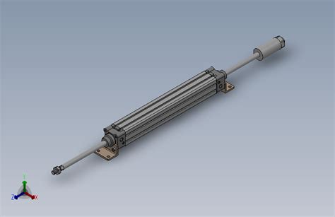 Sej双轴复动行程可调型气缸sej 32×300 50 Ssolidworks 2018模型图纸下载 懒石网