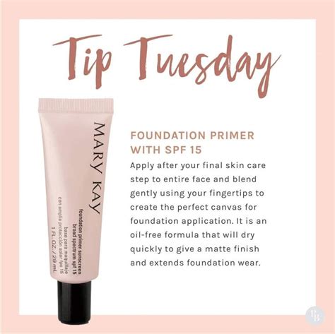 Pin By Jessica Goodman On Tip Tuesday Mk Mary Kay Foundation Primer