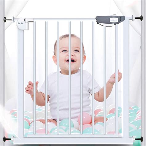 Free Shipping! Musment Extra Wide Baby Gate, 27.6"-41" with Walk Through Door Includes 4 Wall ...