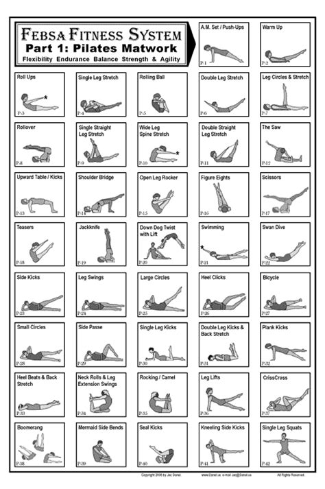 Wall Pilates Printable Workout Routine