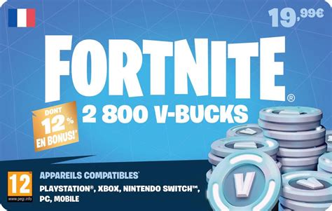 Carte Fortnite V Buck Euros Pc