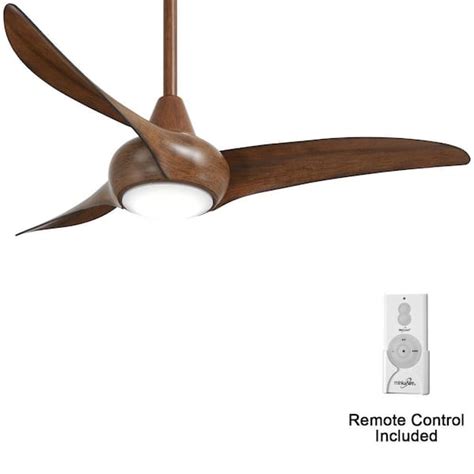 MINKA AIRE Light Wave 44 In LED Indoor Distressed Koa Ceiling Fan With