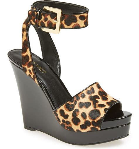 Nine West Leighann Calf Hair Wedge Sandal Women Nordstrom