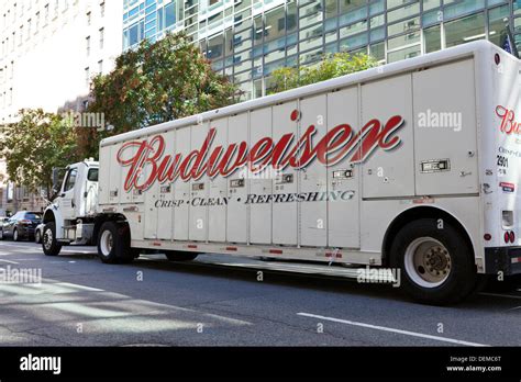 Budweiser Beer Delivery Truck Usa Stock Photo Alamy