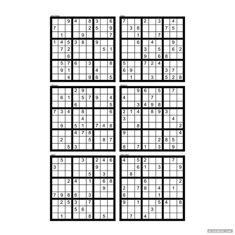 Printable Sudoku Blank Grids 4 To A Page Lyana Printable Sudoku