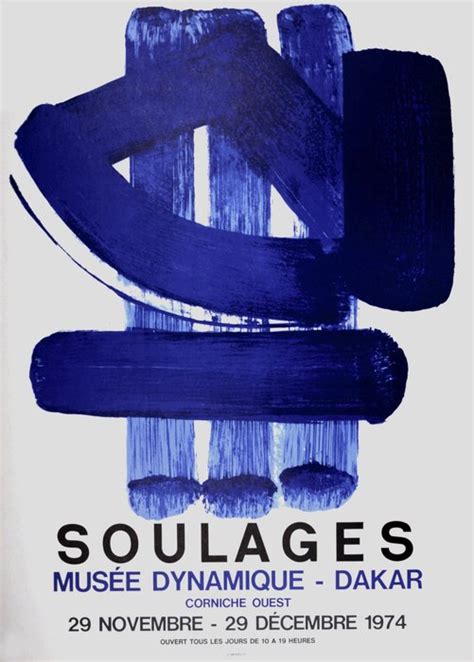 Pierre Soulages 1919 Musée Dynamique de Dakar 1974 With Mourlot