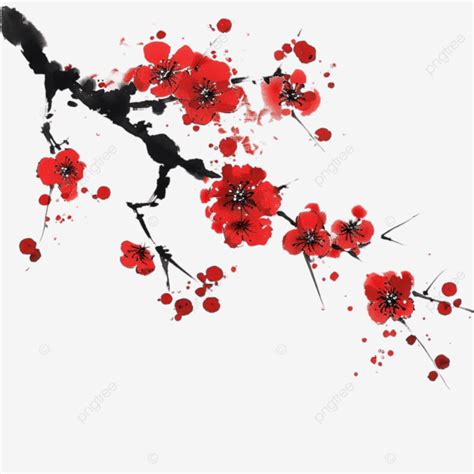 Plum Blossom Blossom Branch Plum Blossom Plum Blossom Branch Hand