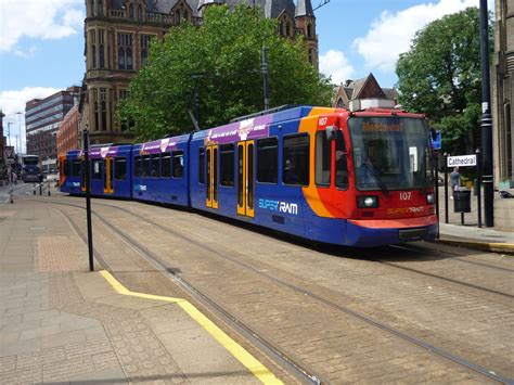 Sheffield Supertram Cathedral Tram Stop Tram Jun Flickr