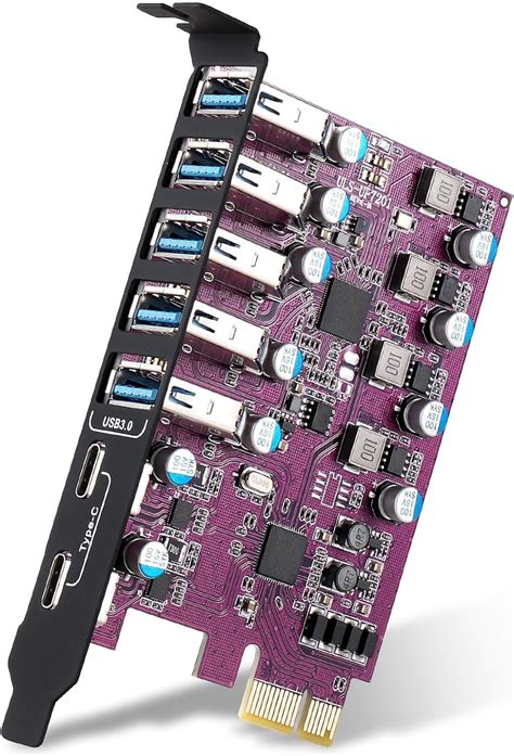 Carte d extension PCI E USB 3 0 à 7 ports carte d extension PCI