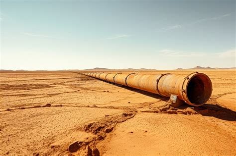 Oil Pipeline in the Sahara Desert Stock Illustration - Illustration of outdoors, construction ...