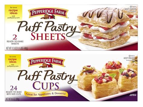 two packages of puff pastry cups are shown