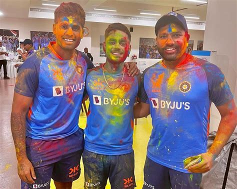 CricketMAN2 On Twitter Holi Celebrations Of Rohit Sharma Suryakumar