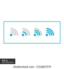 Mobile Signal Strength Indicator Template Wifi Stock Vector Royalty