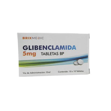 GLIBENCLAMIDA 5 MG TABLETAS RECUBIERTAS Brix Medic Productos