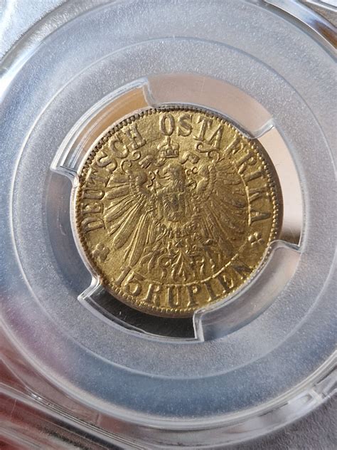 German East Africa 1916 T Deutsch Ostafrika 15 Rupien 1916 Tabora Gold