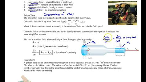 Chapter 11 Intro To Fluid Dynamics And The Continuity Equation Youtube