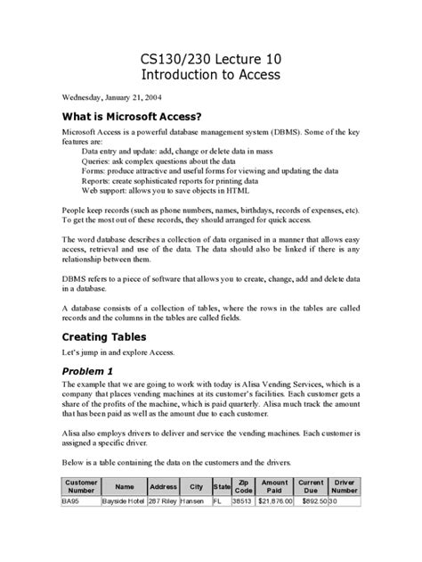 Fillable Online Zeus Cs Pacificu Introductory Relational Database