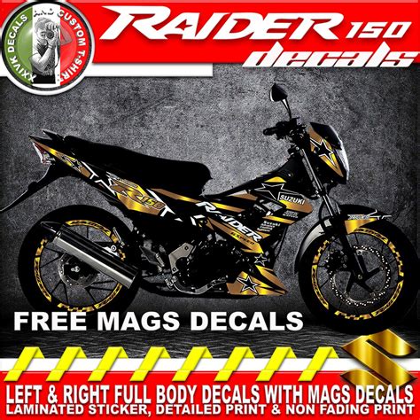 Raider 150 Star Edition Full Body Decals With Mags Sticker Shopee