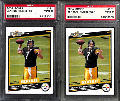 Lot Detail Lot Of Score Ben Roethlisberger Rookie Cards Psa