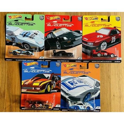 CẢ 5 XE set 5 mô hình Silhouettes chính hãng Hot Wheels tỉ lệ 1 64 RWB PORSCHE 930 Shopee
