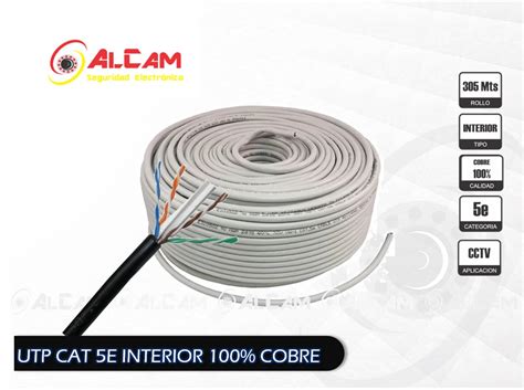 Cable Utp E Interior Caja X Mt Cobre Alcam Seguridad