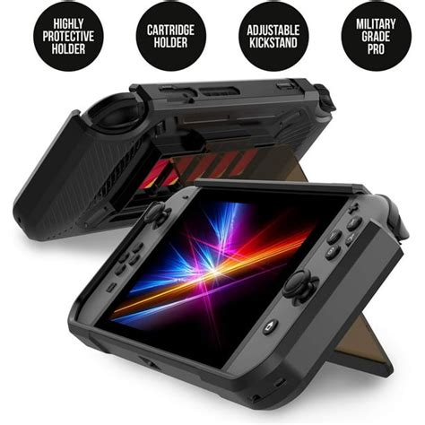 Ortz Switch Case for Nintendo with Stand [Stores 5 Games] Slim Compact ...