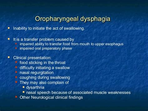 Oropharyngeal Dysphagia