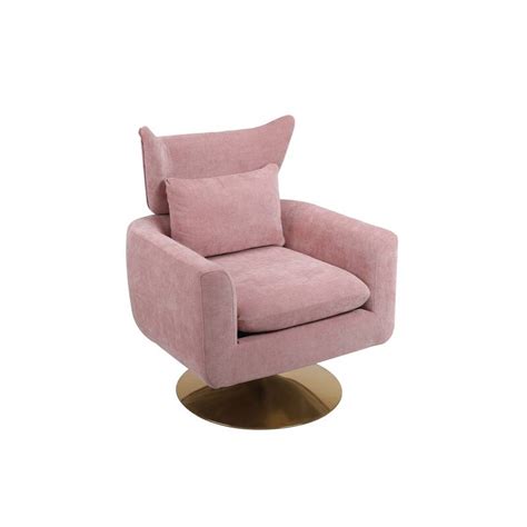 Mid Century 360 Degree Swivel Accent Chair With Wide Upholstered Armchairs For Livingroom Teddy