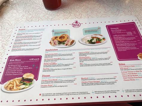 Menu At Pennys Diner Restaurant Low Moor