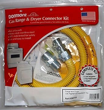 4' Universal Gas Range/Dryer Installation Kit: Amazon.com: Industrial ...