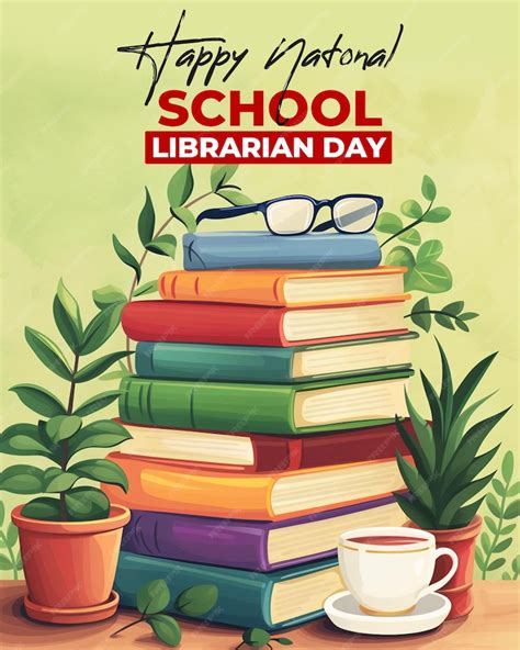 Premium Psd Background Design For National School Librarian Day