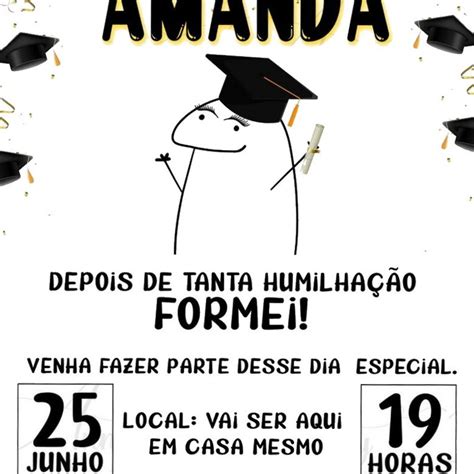 Convite Digital Formatura Graduação Flork Bento Elo7