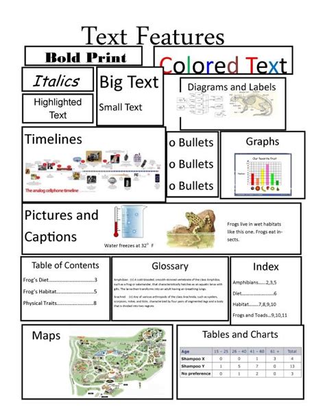 Text Features Third Grade