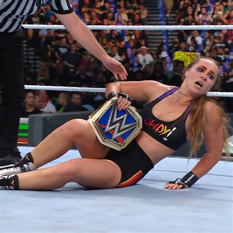 Wwe On Twitter Smackdown Women S Champion Rondarousey Retains At Mitb Following A Grueling