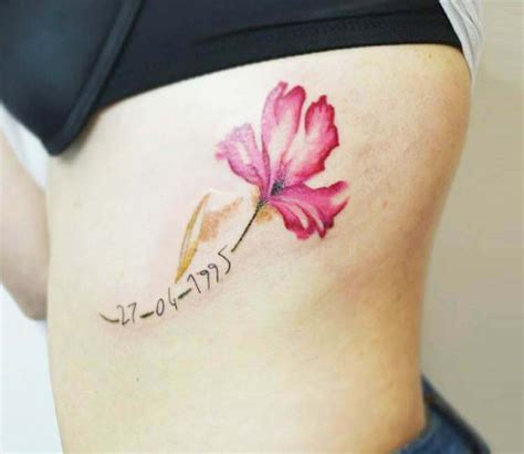 Red Flower Tattoo By Andrea Morales Post 17636