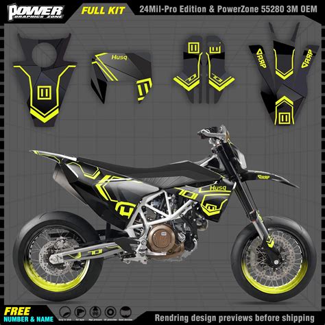 QUEEN X MOTO Custom Team Graphics Decals Stickers Kit For Husqvarna