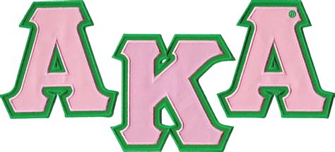 Alpha Kappa Alpha Twill Letter Iron On Patch Set Pink 4 Ea