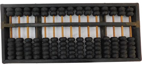 Chinese Antique Old Abacus 15 Columns