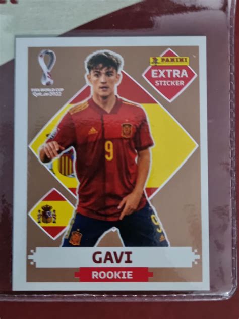 Figurinha Copa Original Panini Gavi Bronze Rookie Foto Frente E Verso