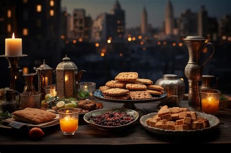 Premium Photo Golden Hour And Ramadan Lanterns