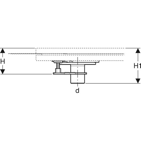 Geberit Drainage Connection With Feet For Setaplano Shower Surface