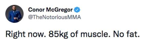 Conor Mcgregor Is Currently Weighing 85kg As Ufc Star Continues To Bulk