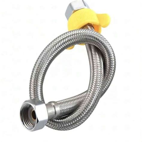 304 Stainless Steel Braided Cold & Hot Water Supply Hose (80x80cm) For ...