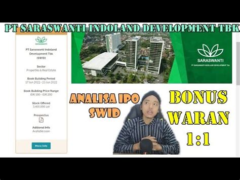 Potensi Cuan Dari IPO Saham Apartemen Hotel PT Saraswanti Indoland