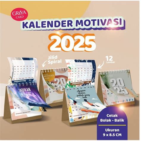 Jual Kalender Motivasi 2025 Kalender Motivasi Aesthetic Souvenir