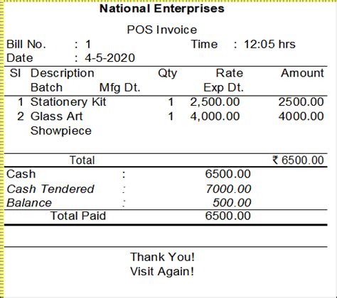 Explain The Process Of POS Invoice In Tally Learn With G1