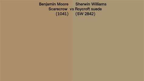 Benjamin Moore Scarecrow 1041 Vs Sherwin Williams Roycroft Suede Sw