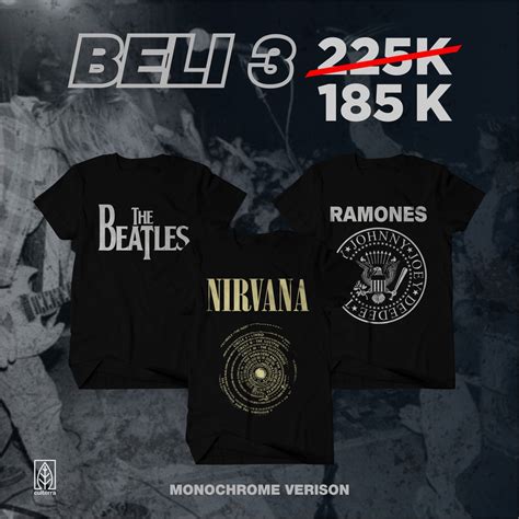 Jual KAOS BAND BAJU MUSIK ROCK METAL MONO VERSION PAKET HEMAT